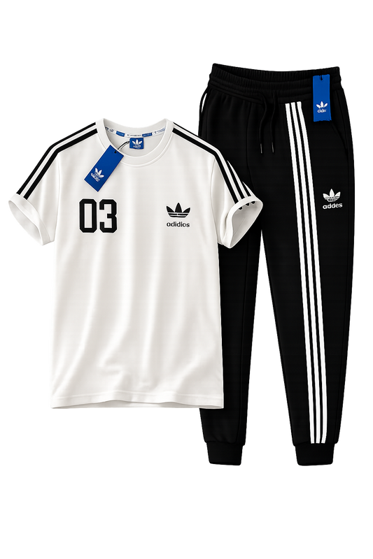 White tracksuit set