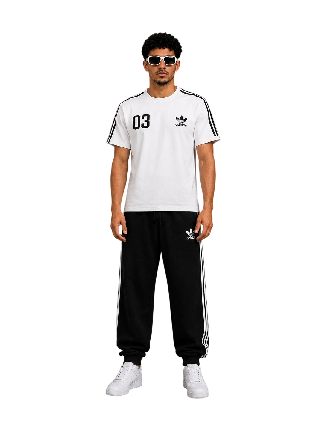 White tracksuit set