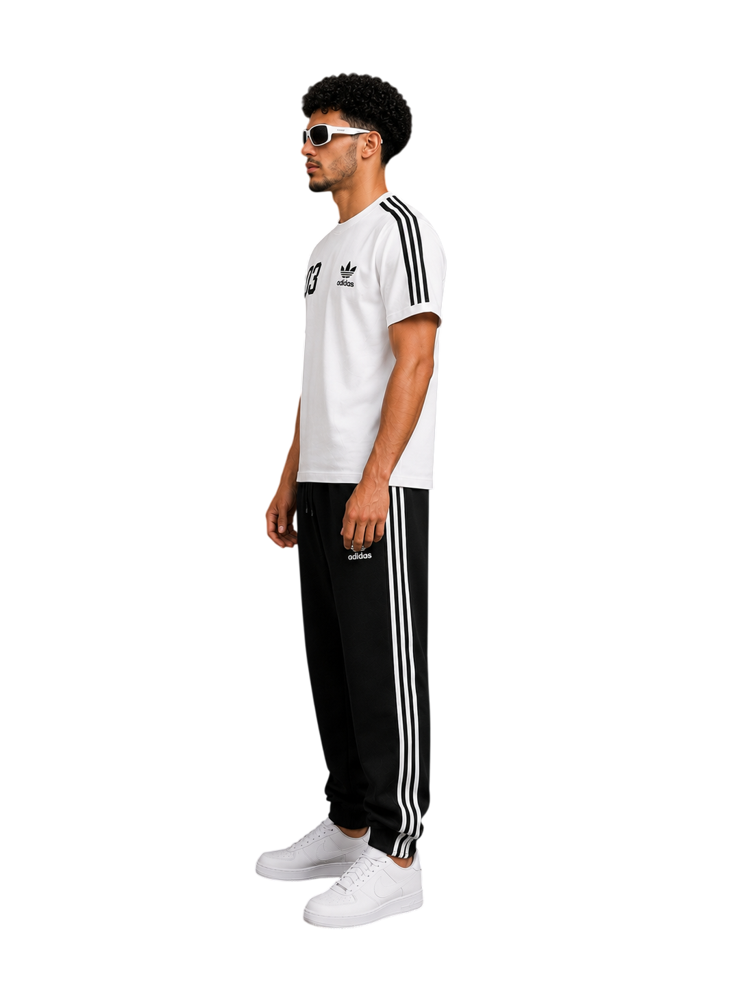 White tracksuit set
